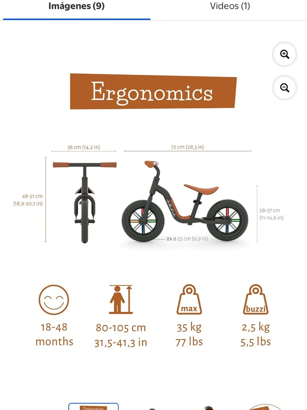 Orange & Gray Balance Bike - Lightweight Kids Ride-On